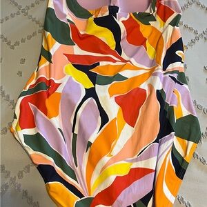 Anne Cole Multicolor Floral One Piece Swimsuit with strap detachment.